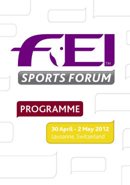 Registration for FEI Sports Forum Closes on 16 March