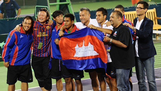 Historic Davis Cup by BNP Paribas success for Cambodia