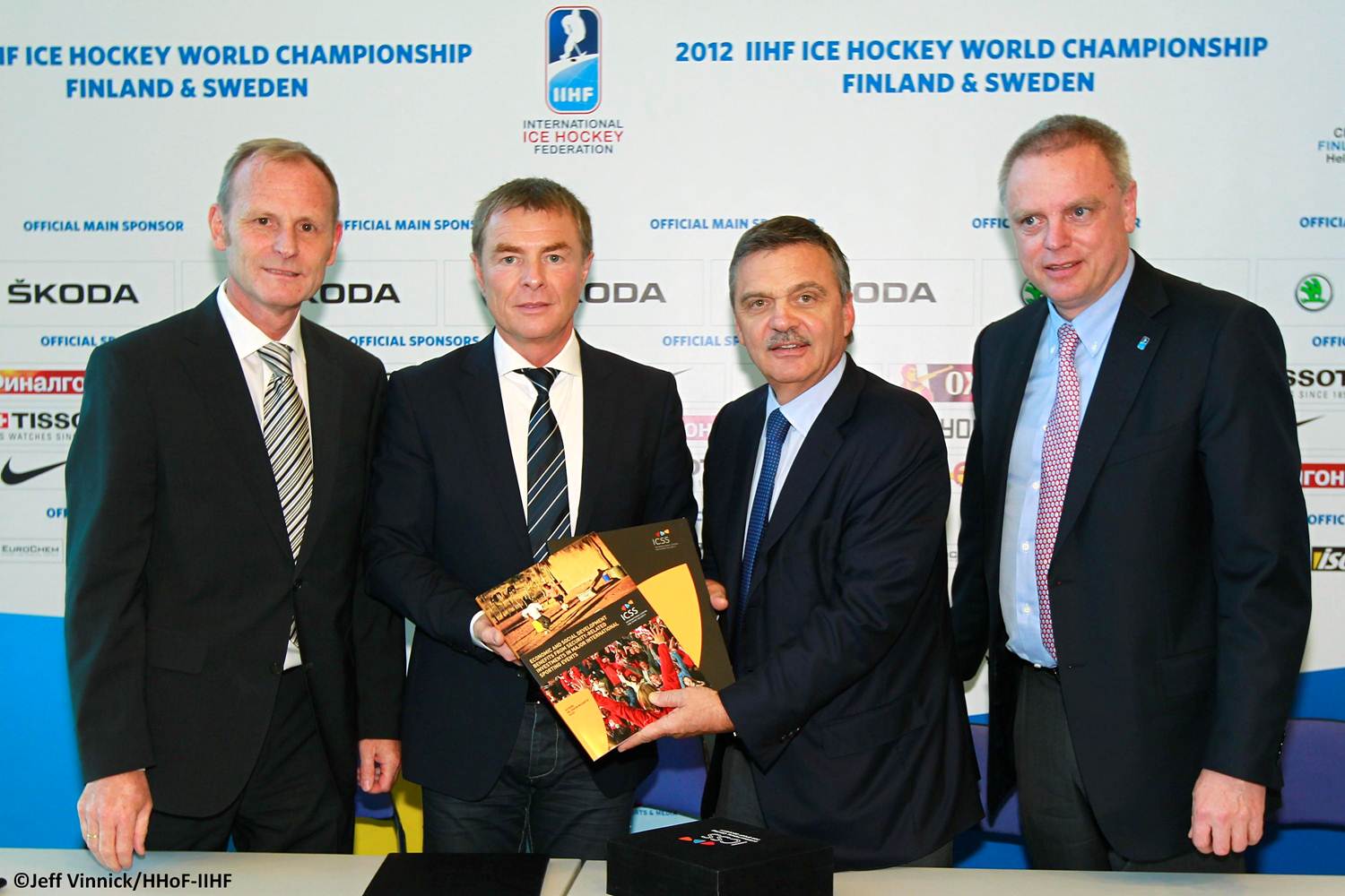 The IIHF and ICSS formally sign new partnership at the IIHF World Championship