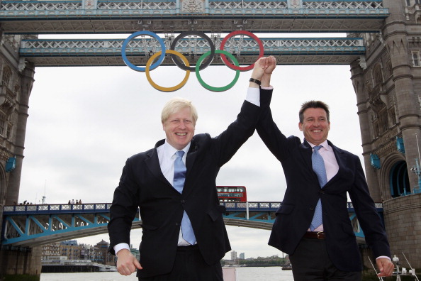 Giant Olympic Rings unveiled on Tower Bridge