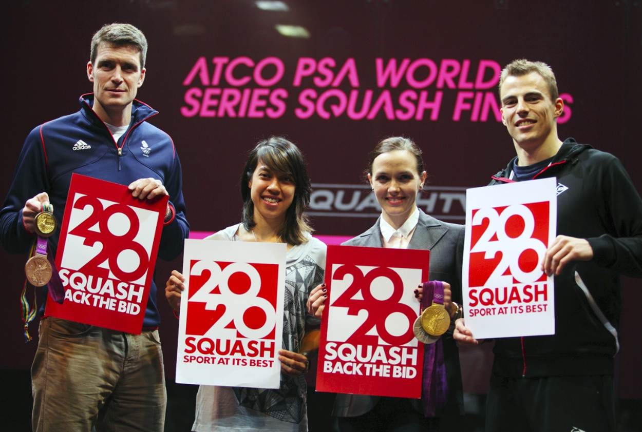 Olympians show their support for Squash 2020 bid