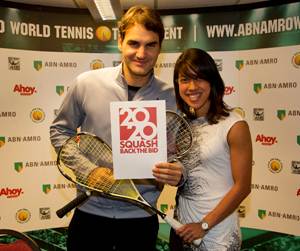 Squash Fan Federer Supports Olympic Bid