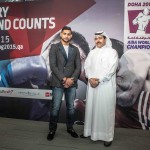 Amir Khan arrives at the world boxing championships today to watch quarter-final bouts as the AIBA competition heats up