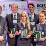 Left to right: Director of the GSSI Dr. James Carter together with the GSSI Award winners 2016: Andrew Holweda, Jorn Trommlen, Imre Kouw, Kelly Hammond and Lindsay McNaughton