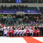 North and South Korean athletes together at IIHF Women’s World Ice Hockey Championship in PyeongChang