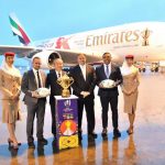 The Webb Ellis Cup arrives in Japan ahead of  Rugby World Cup 2019